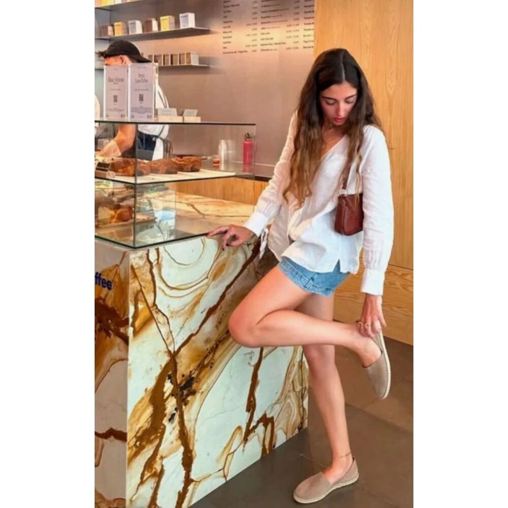 VERBENA'S Carmen Espadrille Slip On Shoes in Brown Suede Size 40